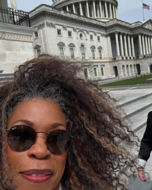 Lorraine Toussaint Instagram - Joined @thecreativecoalition on Capitol Hill yesterday to secure NEA funding for The Arts.

#artsday2025
#righttobeararts