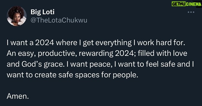 Lota Chukwu - 734 Likes - My 2023 prayer worked so well, I had to do it again in 2024. ❤️