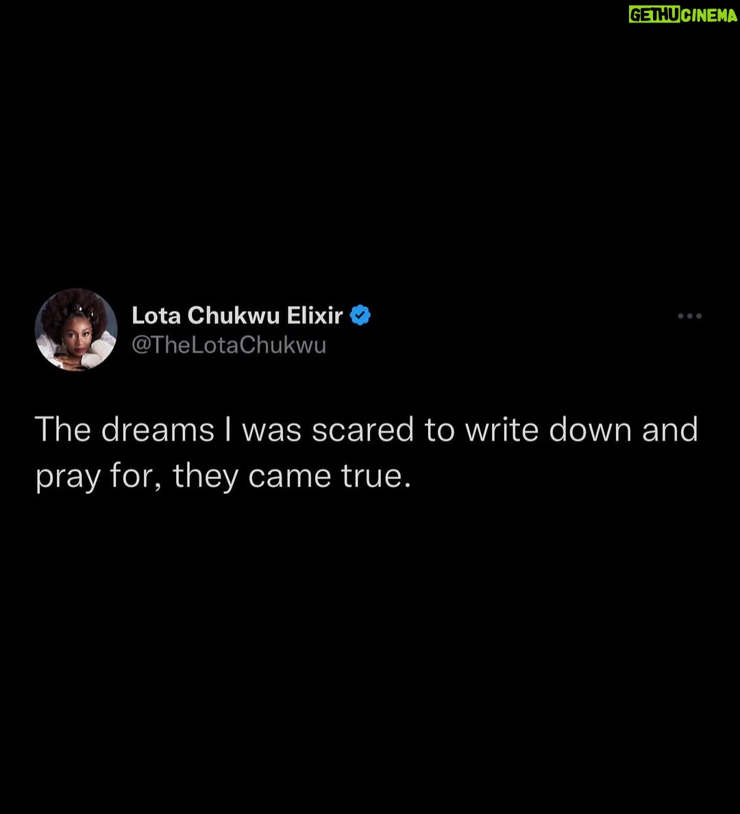 Lota Chukwu - 6.7K Likes - I’m grateful…. For the losses that I refuse to acknowledge, for the success everyone sees, for the sacrifices I do not regret, for the rewards I do not rest on…. It’s important to dream, but importanter to work.
