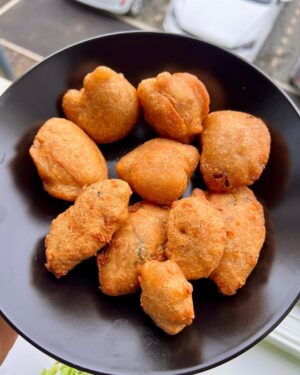 Lota Chukwu Instagram - The other day, on impulse, I added cheese to akara.. today I tried it both ways: the regular way (which was perfectly crunchy on the outside and yummy on the inside), and my new favorite; cheesy akara. Used both mozzarella and cheddar this time, and added basil!!! It. Was. Divine! 

Feel free to try this. Worth it.