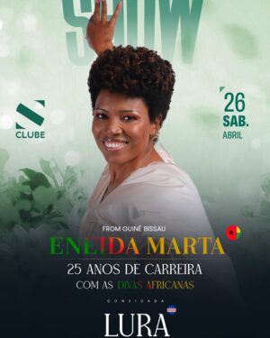 Lura Instagram - Mais uma visita a Angola. Esta terra que tem um lugar tão especial no meu coração. As pessoas, a gastronomia, a música, os músicos, os artistas. Foi a convite da minha querida @eneida_marta que também convidou a lindíssima @perola_pearl para juntas celebrar-mos os seus 25 anos de carreira a cantar Guiné Bissau ❤️💚 
💛

@club_s
@ruisilvarbs 
@eduardopaim_oficial 
@poloncv