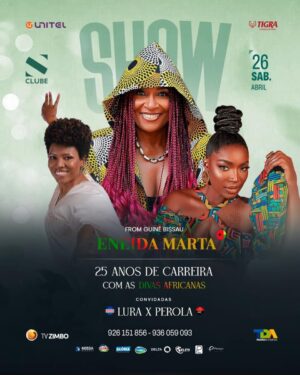 Lura Instagram - Mais uma visita a Angola. Esta terra que tem um lugar tão especial no meu coração. As pessoas, a gastronomia, a música, os músicos, os artistas. Foi a convite da minha querida @eneida_marta que também convidou a lindíssima @perola_pearl para juntas celebrar-mos os seus 25 anos de carreira a cantar Guiné Bissau ❤️💚 
💛

@club_s
@ruisilvarbs 
@eduardopaim_oficial 
@poloncv