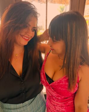 Malvika Tomar Instagram - #During shooting time with co actress Malvika#