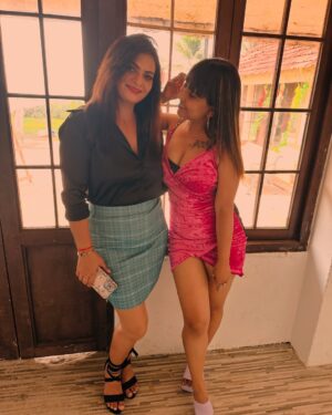 Malvika Tomar Instagram - #During shooting time with co actress Malvika#