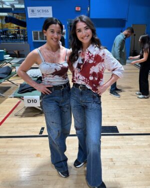 Maria Zhang Instagram - what a bloody fun little cameo this was!! go watch the rookie season 7 episodes 8 and 9 if you wanna see me (well, the lovely @taramacken) get shot in slow motion❤️‍🩹🙂‍↕️