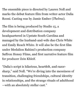 Medalion Rahimi Instagram - Official announcement has dropped✨

Thank you @deadline for the feature and we are so thrilled to be starting production. A dream come true.

Hello, Cape Cod! 😍🏖️🌊

Link in bio🔗
.

.

.

.

.

.

.
#deadline #interview #news #casting #cast #indiefilm #persian #aweekendoncapecod #newsarticle #article #film