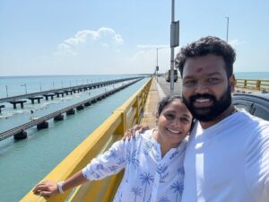 Meera Vasudevan Instagram - Rameshwaram delights: 
1) Pamban Bridge, APJ Kalam Memorial and Home
2) Stay at Residency Hotel, Rameshwaram 
3) Temples visited: 
Ramanathaswamy temple (Agni, 22 wells theertham)
Ramar Padam temple on the Gandanadana parvatam, Sakshi Hanuman temple 
Laxmaneshwar temple, Laxman theertham 
Panchamukhi Hanuman temple 
Ekantha Ramar temple, Amritha Vabi theertham
Kothandaramar temple
Thirupullani Sri Aadhi Jagannatha Perumal Temple 
#rameshwaram #rameshwaramtemples #historictemplesoframeshwaram #historictemples #meeravasudevan #meeravasudev #vipinputhiyankam #pambanbridge #firstweddingsnniversary #residencyrameswaram #residencyhotel #residencyhotelrameshwaram