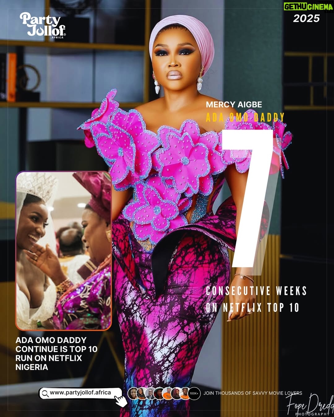 Mercy Aigbe - 9.9K Likes - 🟠🔥 Netflix Top 10 | @realmercyaigbe Ada Omo Daddy is on stellar run on @naijaonnetflix with 7 weeks in top 10 🔥🔥🔥 Ada Omo Daddy starring @omowunmi_dada and @solasobowale Still Streaming on Netflix.
#partyjollofafrica #netflix #realmercyaigbe #adaomodaddythemovie