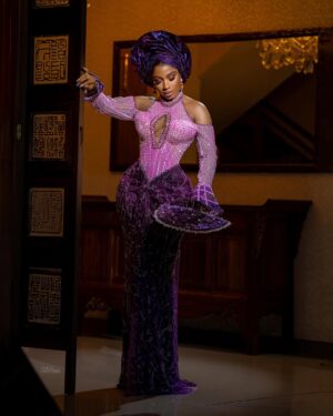 Mercy Eke Instagram - Never had to do too much💜💜2025 bride loading 😉 

Dress - @pearls_bridals 
Styled - @officialswazzi 
Photographer - @toniegrapher