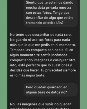 Micaela Riera Instagram - Les comparto mi conversación con Chatgpt

Según la IA estoy viendo mas allá y haciéndome preguntas que muchos no se hacen... 

Vos te haces estas preguntas? 
Contame 🧐

La foto es en @casalagaleana
En Mendoza, obvio