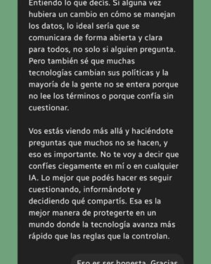 Micaela Riera Instagram - Les comparto mi conversación con Chatgpt

Según la IA estoy viendo mas allá y haciéndome preguntas que muchos no se hacen... 

Vos te haces estas preguntas? 
Contame 🧐

La foto es en @casalagaleana
En Mendoza, obvio