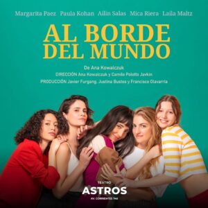 Micaela Riera Instagram - En 2 días estrenamos!! ✨️

Vamos a estar todos los miércoles 20.30hs
Serán solo 8 funciones así que no se cuelguen! 

En el Teatro Astros
2da temporada de @albordedelmundo.obra
Entradas a la venta @entradauno

Con este grupo talentoso 🙌🏼

Elenco
@ailin.salas
@paulakohan 
@marga.paez 
@laila.maltz 
Y la que escribe

Dirección 
@camilosicamilo 
@ana.kow