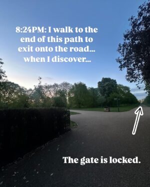 Michelle Collins Instagram - Swipe for the story of a girl who got locked in Hyde Park for 18 minutes. #survivor (posting the amount of selfies I took is actually very vulnerable for me and yes there were more g’night!!)
