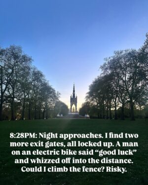 Michelle Collins Instagram - Swipe for the story of a girl who got locked in Hyde Park for 18 minutes. #survivor (posting the amount of selfies I took is actually very vulnerable for me and yes there were more g’night!!)