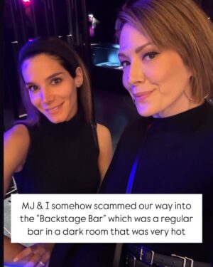 Michelle Collins Instagram - Saturday night deserved a 20 slide recap and an hour long special with @mjgon co-anchoring @themichcollshow today. A huge thanks to @timkoleto for the invite!!! And the legends that are @torvillanddeanofficial🏅