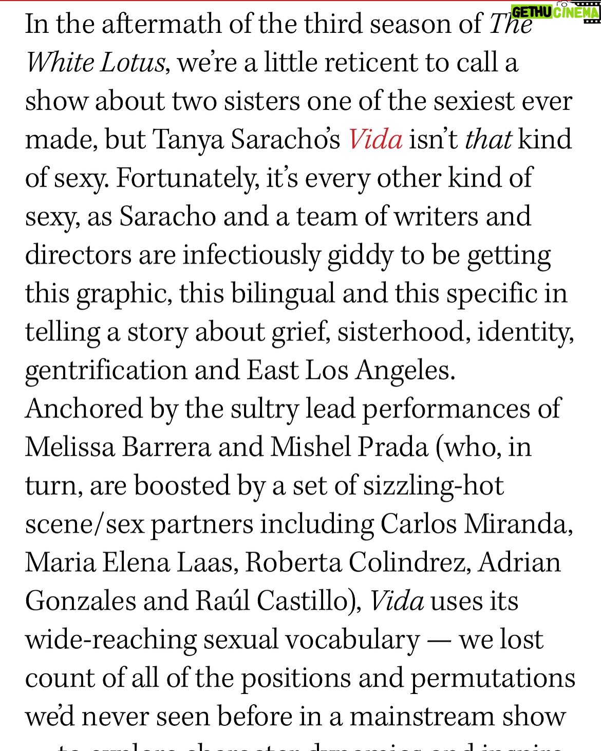 Mishel Prada - 3.2K Likes - Wow, the number ONE sexiest show of all time 🙊 thank you @hollywoodreporter - I think that deserves a sexy little slideshow to celebrate and reminisce, don’t you? :)