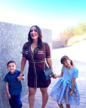 Monica Garcia Instagram - Best decision I ever made was having these two so close together. “Where you go, I go.” 💜 today was all about mom’s breakfast!! 🥞