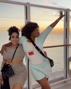 Moyo Lawal Instagram - Just two 21 year olds 😝in the middle of nowhere 🌹🌹