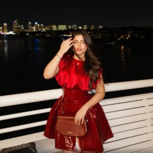 Nishika Lalwani Instagram - can't reach me 🚢🍒

wearing @micas.official ‼️
memorable girls night out with @yachtstarship 🇺🇸