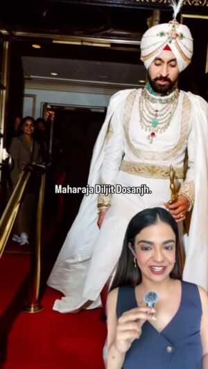 Nishtha Gandhi Instagram - The reviews have started pouring in. I might be a little late but here’s to the King of Punjab @diljitdosanjh.
@prabalgurung well done 👏🏼.
.
.
.
Met Gala, Met gala 2025, Diljit Dosanjh, fashion showcase, fashion reviewer, fashion reels, groom style, groom styling, Indian groom, modern Indian groom, wedding styling, styling inspiration, celebrity styling, Cartier watch, luxury Indian fashion