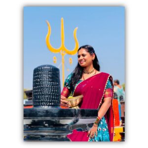 Pooja Sani Instagram - OM NAMAH SHIVAYA 🔱🕉️
.
📸 : @manohar_brahmavar 
.
🥻: @classy_renthouse 
.
📿 : @rent_a_smile 
.
#poojasani