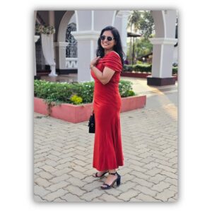 Pooja Sani Instagram - Proud owner of chubby cheeks 🙊😇
.
PC : @smichaeljack49 📸
.
👗: @myntra 
.
#poojasani #bornoninstagram
