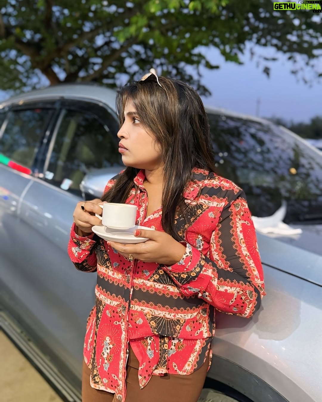 Rajini Lakshmish - 3 Likes - Sipping coffee ☕️ watching the sky turn pink💕