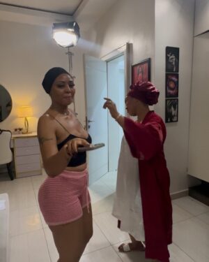 Regina Daniels Instagram - Made a movie with the legend that made my childhood awesome 💃!!! @ositalheme FOR THIS I PROMISE now showing on UCHENNA Mmbunabo TV @oneandtwofilms_ @