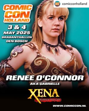 Renee O'Connor Instagram - This is coming up so soon. Bringing the love to you!
@comicconholland 
Posted @withregram • @comicconholland ❤⚔COMIC CON HOLLAND GUEST ANNOUNCEMENT!⚔❤

RENEE O’CONNOR aka GABRIELLE
(Xena: Warrior Princess)

Attentie alle fans van Xena: Warrior Princess!

Begin al maar te schreeuwen al een amazone want de enige echt Gabrielle de beste vriendin en trouwe kompaan van Xena komt naar Comic Con Holland!
Inderdaad Renee O’Connor komt naar Nederland om al haar fans te ontmoeten!

Ze is een absolute fan favorite en heeft een hoofdrol in maar liefst 134 afleveringen van deze onvergetelijke 90’s classic.

Renee is een zeldzame gast en we zijn dus super trots om haar te verwelkomen op het Pop Cultuur Event van Nederland: Comic Con Holland!

Kom ze ontmoeten op beide dagen voor handtekeningen, photoshoots en Q&A’s.

🎟Tickets:
www.comiccon.nl