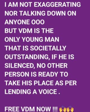 Rita Edochie Instagram - YES NA ME TOK AM 
THE YOUNG MAN IS ONE IN A MILLION AND DOES NOT FEAR IN SPEAKING THE TRUTH.
NOTHING MUST HAPPEN TO VDM ELSE THE YOUTHS ARE FINISHED 🙌🙌🙌🙌🙌🙌🙌 .

GREAT LOVERS OF RITA EDOCHIE PLEASE LET'S GET YOUR OPINION ON THE COMMENT SECTION 😘😍🥰💚💚💚💚💚💚💚 .