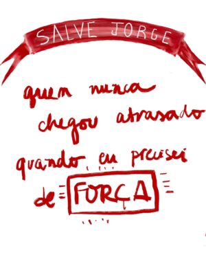 Rita Wainer Instagram - São Jorge/Ogum .
Que nunca chegou atrasado quando eu precisei de força, Salve o escudo, o cavalo, a rua. 
Salve os silêncios que antecedem as batalhas.
Que hoje seja de axé, de fé, proteção e coragem pro que está por vir. 
Valeu SJ. Um dragão por dia, um dia por vez. ♥️