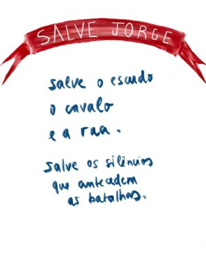 Rita Wainer Instagram - São Jorge/Ogum .
Que nunca chegou atrasado quando eu precisei de força, Salve o escudo, o cavalo, a rua. 
Salve os silêncios que antecedem as batalhas.
Que hoje seja de axé, de fé, proteção e coragem pro que está por vir. 
Valeu SJ. Um dragão por dia, um dia por vez. ♥️