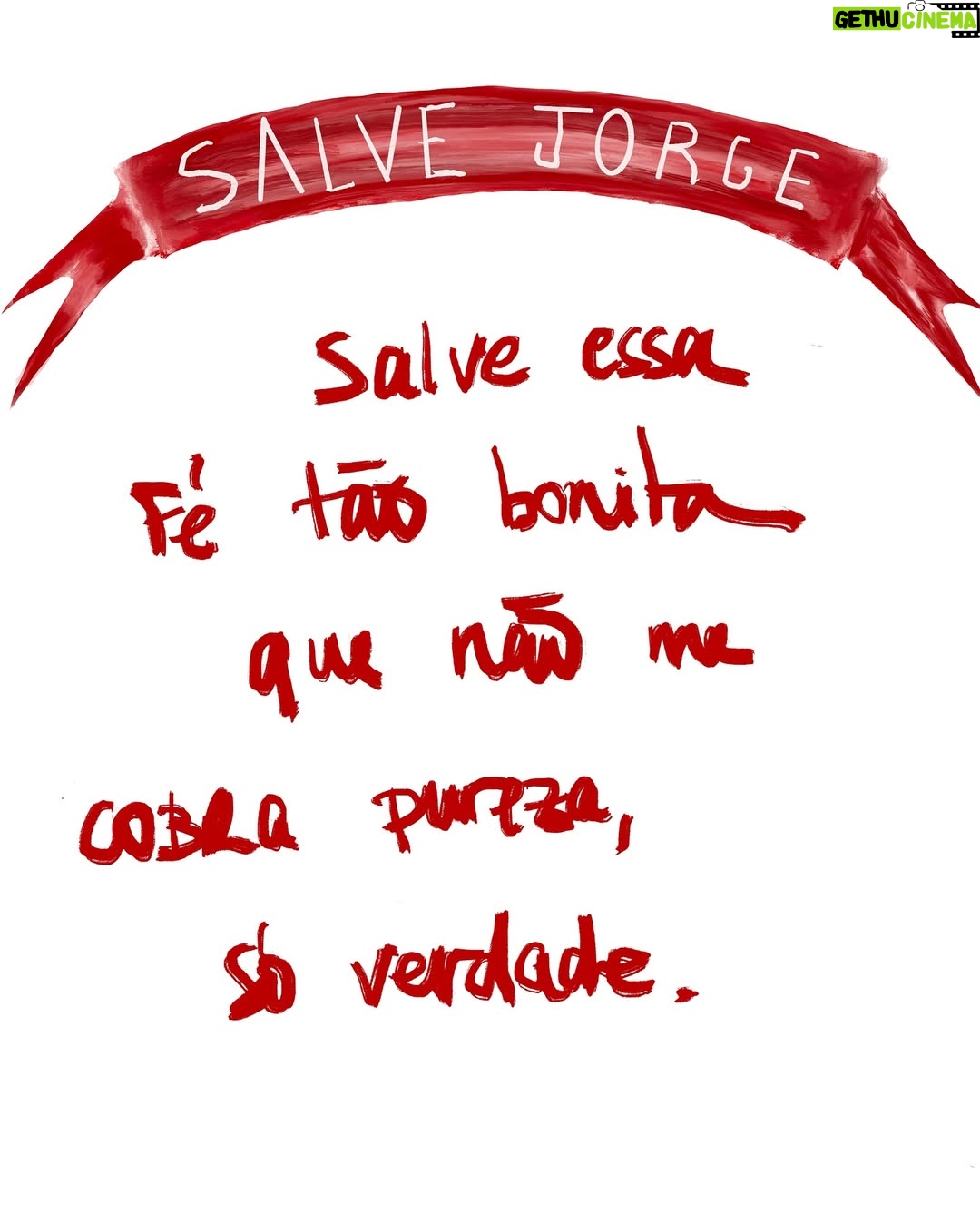 Rita Wainer - 6K Likes - São Jorge/Ogum .
Que nunca chegou atrasado quando eu precisei de força, Salve o escudo, o cavalo, a rua.
Salve os silêncios que antecedem as batalhas.
Que hoje seja de axé, de fé, proteção e coragem pro que está por vir.
Valeu SJ. Um dragão por dia, um dia por vez. ♥️
