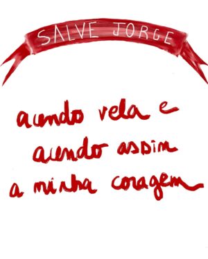 Rita Wainer Instagram - São Jorge/Ogum .
Que nunca chegou atrasado quando eu precisei de força, Salve o escudo, o cavalo, a rua. 
Salve os silêncios que antecedem as batalhas.
Que hoje seja de axé, de fé, proteção e coragem pro que está por vir. 
Valeu SJ. Um dragão por dia, um dia por vez. ♥️