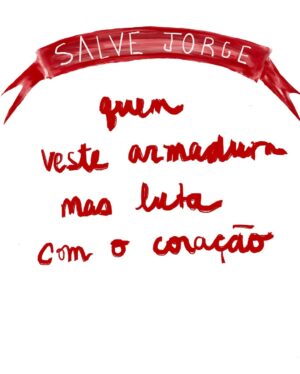Rita Wainer Instagram - São Jorge/Ogum .
Que nunca chegou atrasado quando eu precisei de força, Salve o escudo, o cavalo, a rua. 
Salve os silêncios que antecedem as batalhas.
Que hoje seja de axé, de fé, proteção e coragem pro que está por vir. 
Valeu SJ. Um dragão por dia, um dia por vez. ♥️