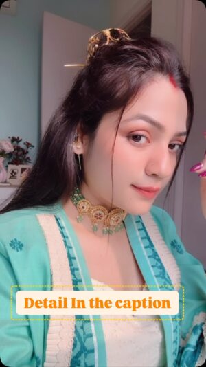 Ritu Rai Achary Instagram - 🌸✨SARASWATI PUJA LOOK BOOK-  1 🌸🧿✨✨ jewellery from - @kdcreation_jewellery_house  ph no -9903168851.  #hairstylist #hairtutorial #saraswatipuja #look #saraswati #happy #1