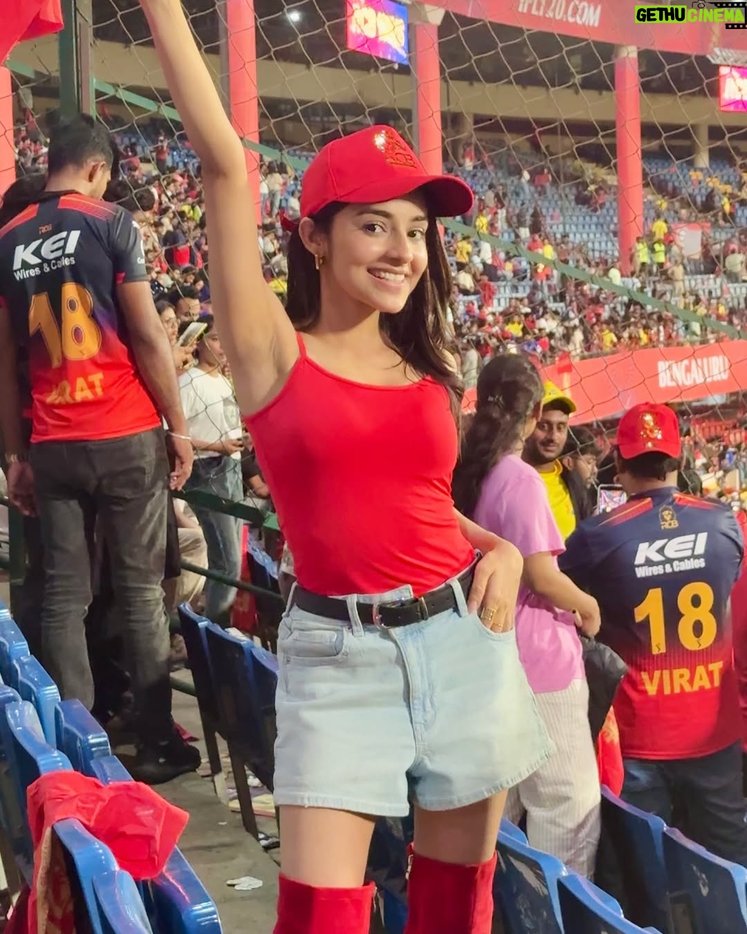 Riya Verma - 533K Likes - What a Match🔥 Best experience of my life🔥 Namma Bengaluru thank you so much for having me♥️ CSK it was a great match from you guys as well♥️ 
#rcbvscsk #RCB #virat #viratkohli #bachu #ipl #ipl2025