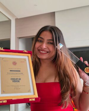 Ruchika Rathore Instagram - The only red I can cope up with🫡
📸- @thenameisgarg