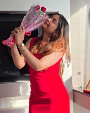 Ruchika Rathore Instagram - The only red I can cope up with🫡
📸- @thenameisgarg