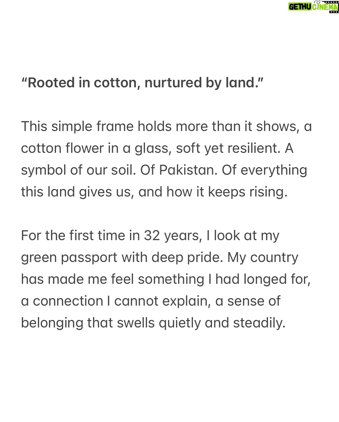 Saheefa Jabbar Khattak - 645 Likes - Rooted in cotton, nurtured by land. #PakistanZindabad #PauseAndBreathe
