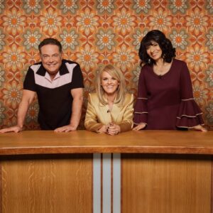 Sally Lindsay Instagram - On your marks for Sally Lindsay’s 70s Quiz Night! ✨

We’re thrilled to be producing this brand-new feel-good show for @channel5_tv.

Get ready for a proper throwback to the decade of flares and fabulous pop culture - from sitcoms to smash hits, iconic programmes and the biggest headlines of the decade, Sally’s putting your 70s knowledge to the test.

Team captains and huge nostalgia fans John Thomson (@johnthomson2) and Shaparak Khorsandi (@shappikhorsandi) are leading two celebrity guests to the ultimate win - but who knows their 70s best?

🗓️Saturday 19th April, 9pm. Stream on 5.

#TVProduction #TVShow #SaffronCherry