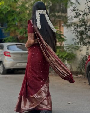 Salma Arun Instagram - ❤️❤️❤️….. 

 Saree from @ashas_womens_collection