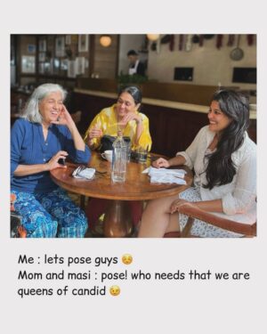Sanah Kapur Instagram - A day in the life of the pathak sisters and me of course 😋😉♥️

#famjam #family #crazy #photos #momandmasi #justafamilything