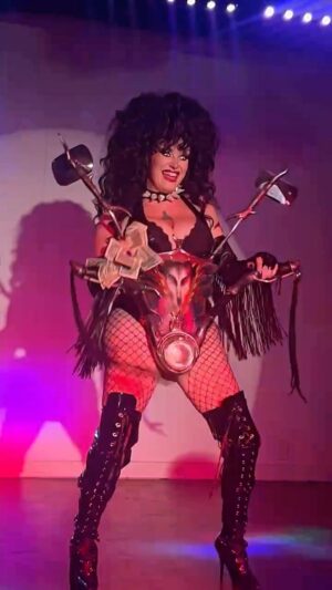 Sara Andrews Instagram - Sara is coming back tomorrow night! Come PLAY! Catch her @tribenashville w/ @thedragprincess  for the viewing party beforehand! 
FRI APR 11— Former PlayMate @missbitterbetty is coming back to the PLAY stage again! Yay! 🖤 So come out & 👀 native Nashvillian & ⭐️ of S4 of @bouletbrothersdragula — Bitter Betty while supporting stunning local drag! Shows at 9, 11, & 1! 18  

#bitterbetty #dragula #bouletbrothersdragula 
#playnashville #gaynashville #bikerbabe #bikerchick