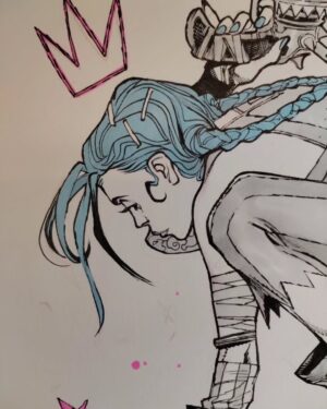 Sara Pichelli Instagram - Jinx ⚡ pencil, art pens and markers on watercolor paper (9"X12")