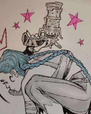 Sara Pichelli Instagram - Jinx ⚡ pencil, art pens and markers on watercolor paper (9"X12")