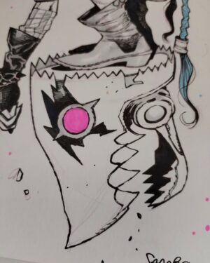Sara Pichelli Instagram - Jinx ⚡ pencil, art pens and markers on watercolor paper (9"X12")