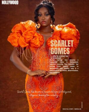Scarlet Gomez Instagram - This week, Nollywood Magazine shines the spotlight on #NollywoodWave @thescarletgomez , the former beauty queen who has transitioned seamlessly into Nollywood, capturing hearts with her captivating performances and natural on-screen charisma.

From her humble beginnings in the pageantry world to her meteoric rise as one of Nollywood’s most promising stars, Scarlet’s journey is a testament to resilience, passion, and undeniable talent.

Whether it’s her radiant beauty, her ability to command the screen, or her drive to excel, Scarlet Gomes is redefining what it means to be a queen in Nollywood. As she takes on diverse roles and continues to rise in the industry, fans and critics alike are taking notice of her undeniable star power

Her performance in the @showmaxnaija’s first Nigerian telenovela series, “Wura”.series earned her a nomination for Best Actress in a Drama, Movie, or TV Series at the 2023 Africa Magic Viewers’ Choice Awards. Although she did not win, the nomination solidified her status as one of Nollywood’s leading ladies.

Read full story link in bio 

Content Research: @medullarconcept 

Stay tuned for print edition
#nollywmag 
#Nollywood
