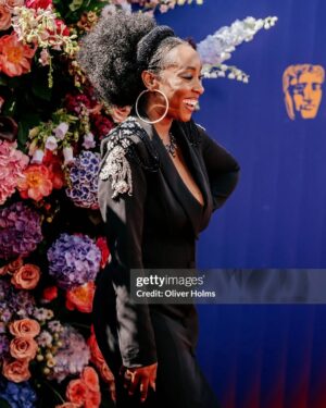 Scarlette Douglas Instagram - What a day it was yesterday at the @bafta awards 2025. Without a doubt one of the hottest days I’ve experienced in London this year, and trust it to be the day I’m wearing a full length black tuxedo dress 😅 

Little cameo on @gmb this morning too with @tvsrichardarnold!!