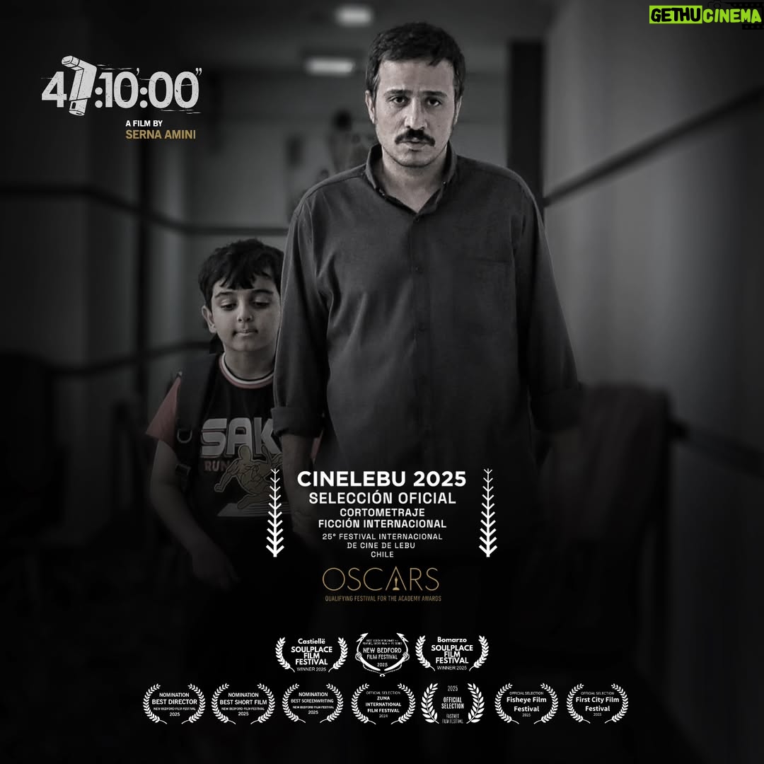 Serna Amini - 9.9K Likes - فيلم كوتاه ‘۴۷:۱۰’
به جشنواره 《CINELEBU》مورد تایید آکادمی اسکار راه یافت .
این فیلم کوتاه به كارگردانى سرنا امينى و تهيه کنندگی حسين سليمانى به ۲۵ امین دوره جشنواره لبو شیلی، راه یافت. این جشنواره مورد تایید آکادمی اسکار و جوایز گویا (اسپانیا) می باشد ویکی از معتبرترین فستیوال های آمریکای جنوبی است که در تاریخ ۲۲ الی ۳۰ آپریل ۲۰۲۵ در کشور شیلی برگزار میگردد.
این فیلم پیش از این برنده ی
جایزه بهترین کارگردانی ،جایزه ویژه هیأت داوران ، جایزه بهترین بازیگر کودک از فستیوال های :
(bomarzo soulplace filmfest)
(Castielle Soulplace filmfest)
(New Bedford Filmfest)
شد و همچنین
نامزدی در ۳ بخش بهترین کارگردانی ، بهترین فیلمنامه بهترین فیلم کوتاه از فستیوال
(New Bedford Film festival)
را دارد .
عوامل فیلم :
کارگردان : سرنا امینی
تهیهکننده: حسین سلیمانی
تهیه کننده مشترک : امین شهری
نویسنده : یزدان کاظمی
( خانه نگارش دوستان )
مدیر فیلمبرداری: مهدی رضایی | مشاور کارگردان: امیر احمد انصاری | تدوین: مهیار بهمنش | آهنگساز: پیام آزادی
صدابردار: میلاد ملکی | طراح و ترکیب صدا: احسان افشاریان
طراح گریم: الهه عسگری | طراح صحنه: احمد لطفی | طراح لباس: مهراسا بوالحسنی |
اصلاح رنگ و نور : مهران دوستی |عکاس: مهسا زرینجویی | دستیار کارگردان: مرضیه زرتشت | مجری طرح: حامد مختاری | دستیار دوم کارگردان : امیر فرهادی | منشی صحنه: نفس اصولی
گروه چهرهپردازی: مریم نصرالهی | گروه کارگردانی : محمدرضا گشانی، مریم محمدزاده | تصویربردار و عکاس پشتصحنه: صدرا خیابانی | دستیار صدابردار: مسلم عبدالهی
طراح پوستر: سینا افشار
⸻
بازیگران:
حسین سلیمانی، کیا شاه تنگستانی پور، پویا بیگی، رومینا نیکاندیش، آریسا پیامشاد
📢 پخش بینالملل: امیرحسین حاتمی (سیمرغ)
@simorghfilmco
_______
@serna_amini
@hosseinsoleimani
@amin__shahrii
@yazdan_kazemi
@amirahmad_ansari
@mehdi.rezaaee
@doustimehran
@hamedmukhtari
@mahyar.behmanesh
@payam.azadiii
@elaheh.asgarii
@miladmaleki
@sinaafshar_
@kiaashaah
@ehsanafn
@amir_frd_
@romina_nikandish
@maryammnasrollahi
@amirhossein__hatami
@marziezartosht
@mahsa_zarrinjooee
@mehrasabolhasani
@nafas.osouli
@sadra.khiabanian
@doostanstudio
@cinelebu